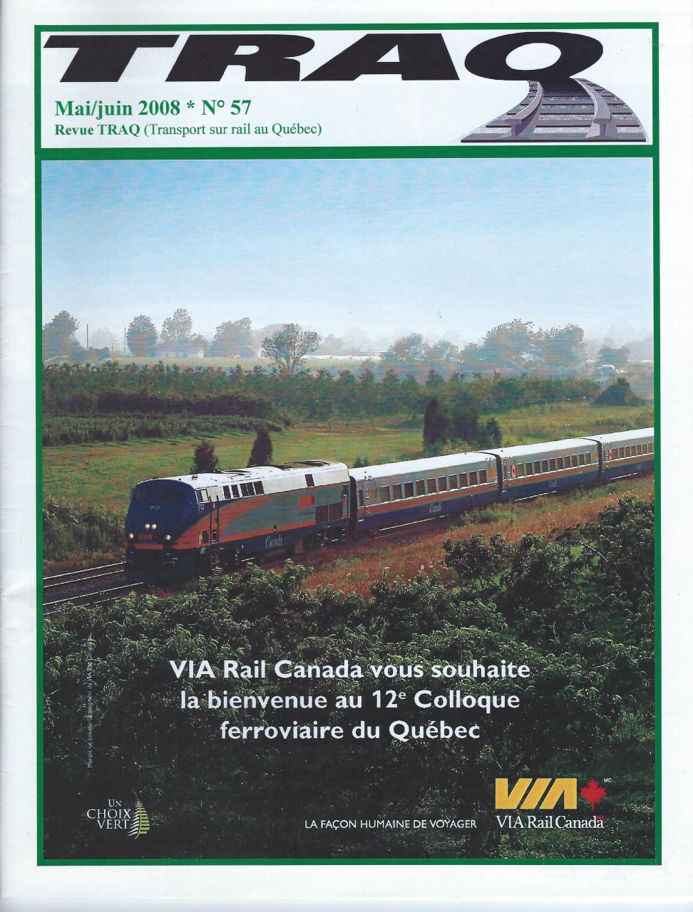 Rail Québec #057 - Mai / Juin - 2008