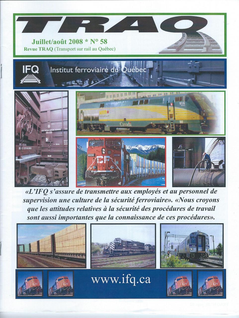 Rail Québec #058 - Juillet / Août - 2008
