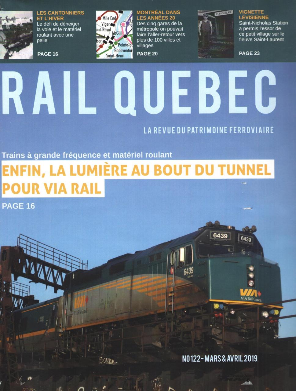 Rail Québec #122 - Mars / Avril - 2019