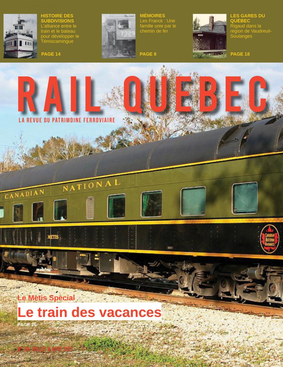 Rail Québec #136    /    Juillet - Aout 2021