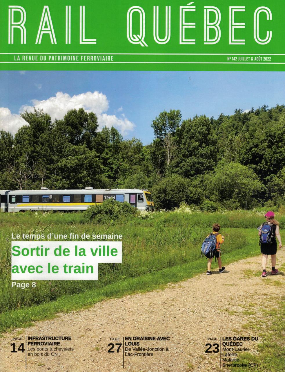 Rail Québec, revue #142, juillet / août 2022