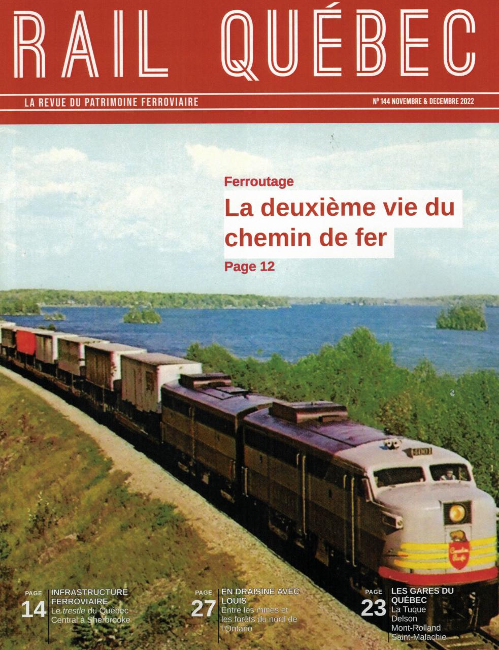 revue 144 Rail Québec, Novembre-Décembre 2022
